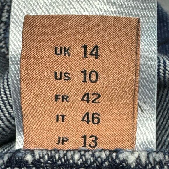 Maggie Marilyn Women's Super Flare Raw Hem Blue Denim Jeans - Size 10 (30x30.5) - Picture 5 of 7